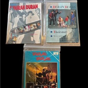 Vintage Duran Duran Photo Paperback Books Set of 3